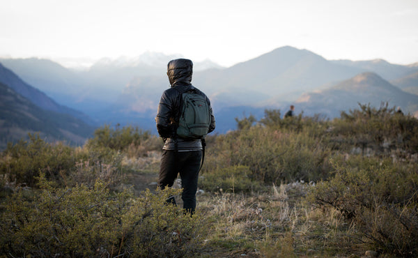 A person hiking with the Synapse 19.